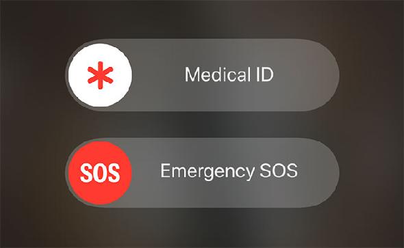 Raccourci iOS d'urgence