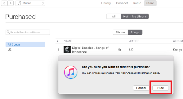 Comment masquer la musique achetée dans iTunes iTunes Cacher Achat 670x365