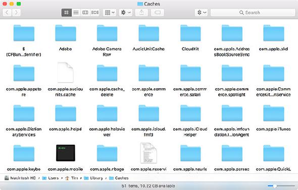 Dossiers de cache macOS