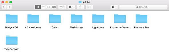 Dossiers MacOS Adobe Cache