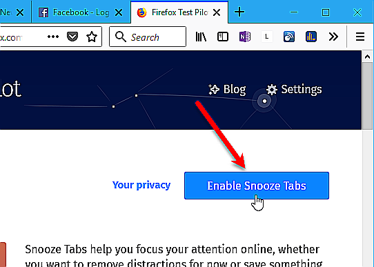 15 Cliquez sur Activer les onglets répétés pour activer les onglets Firefox. 17