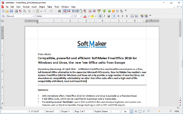 alternatives de Microsoft Office SoftMaker Office