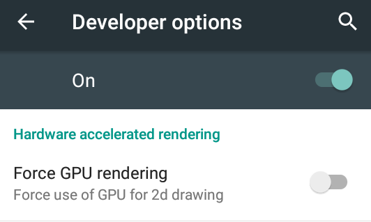 Rendu GPU 2D Force Android