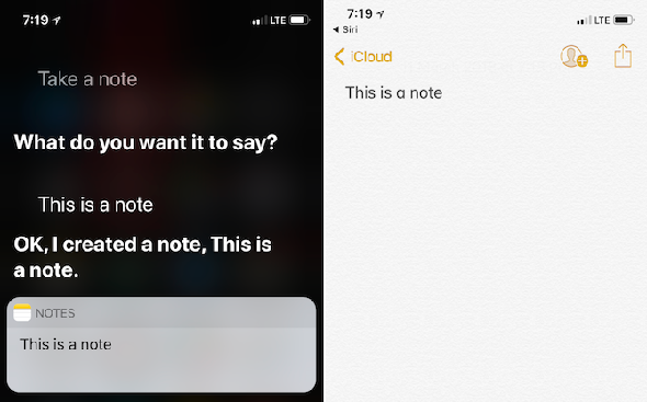 Apple Notes Caractéristiques Ask Siri