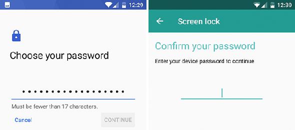 Écran de verrouillage du mot de passe Android