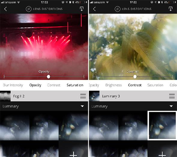 meilleures applications de retouche photo pour iPhone Distorsions Lens