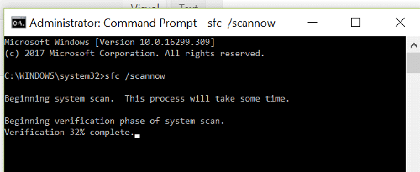 ordinateur lent invite de commande scannow