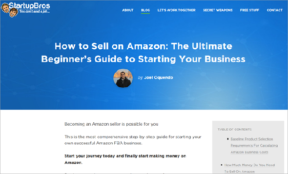Comment vendre sur Amazon StartupBros