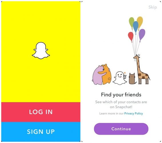comment utiliser l'écran de configuration de Snapchat