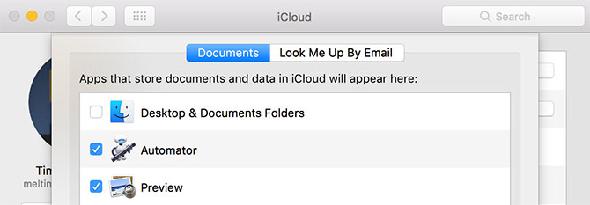 Stocker le bureau et les documents dans iCloud