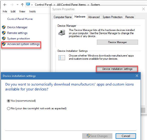Windows 10 Désactiver les mises à jour de pilotes