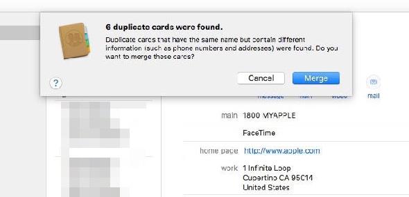 Supprimer les contacts en double sur Mac