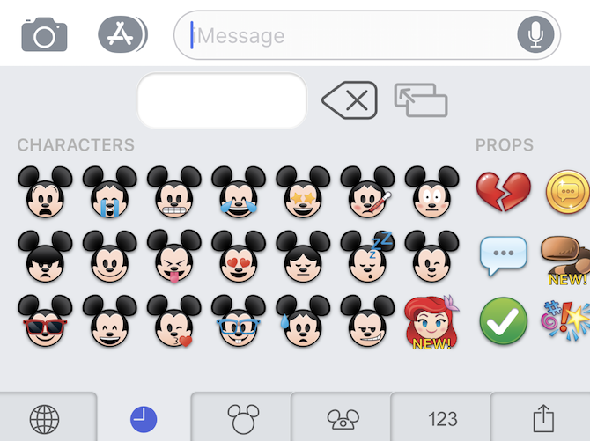 clavier emoji ios Disney Emoji Blitz