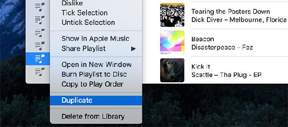 Dupliquer Apple Music Playlist sur iTunes