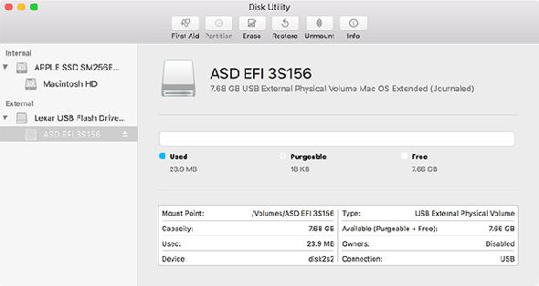 Utilitaire de disque macOS