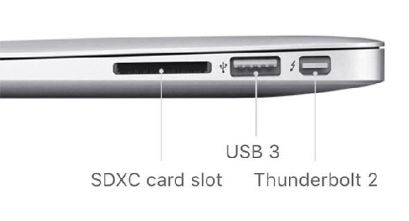 ports macbook MacBook Air côté droit