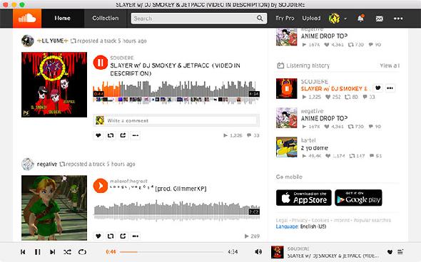 SoundCleod pour Mac SoundCloud Desktop App