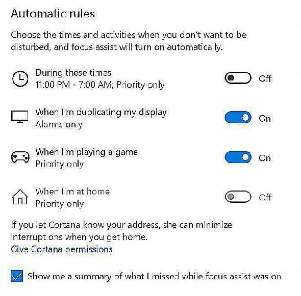 Comment utiliser les règles automatiques de mise au point de Windows de Focus Assist (anciennement les heures calmes) e1526497739482