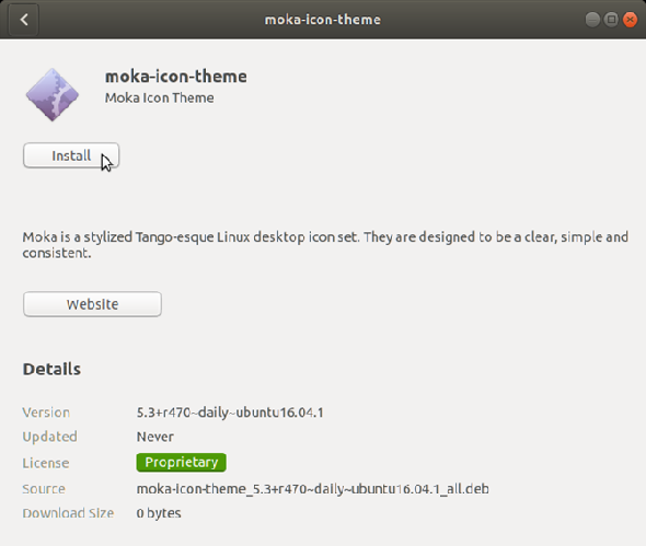 Cliquez sur Installer dans la boîte de dialogue Centre logiciel Ubuntu.