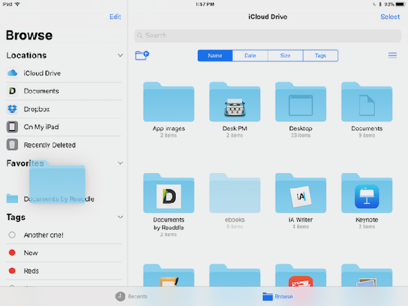 Gestionnaire de fichiers apps iOS 11 Files App Comment utiliser