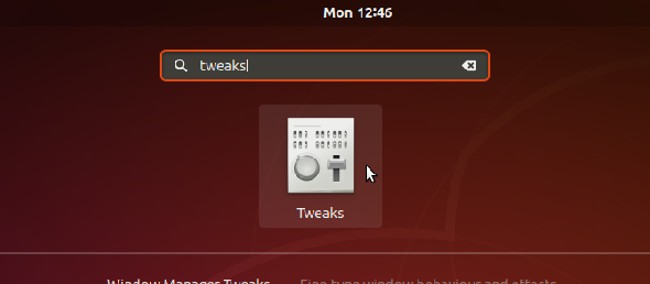 Recherchez et ouvrez Tweaks pour changer de thème d'ubuntu