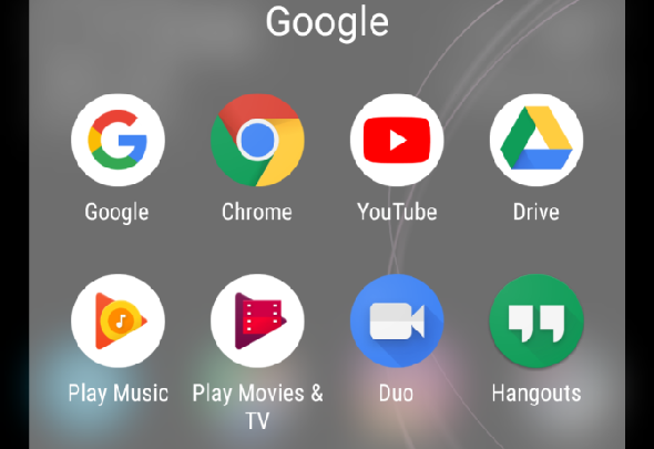 Applications Google typiques sur Android