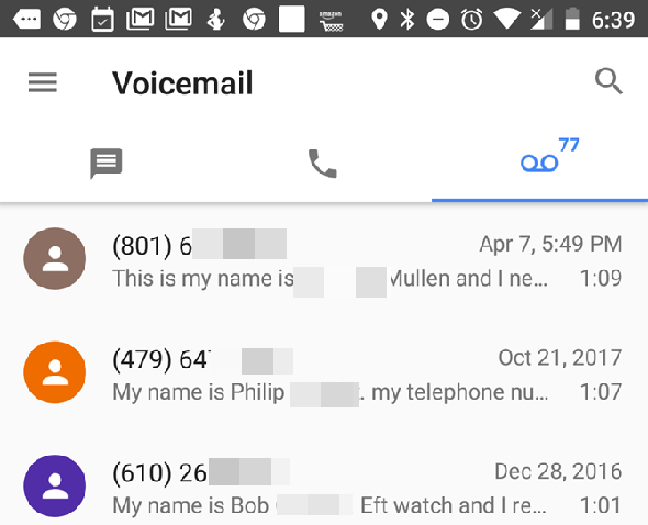 Messagerie vocale Google Voice