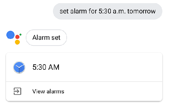 Assistant Google Définir l'alarme