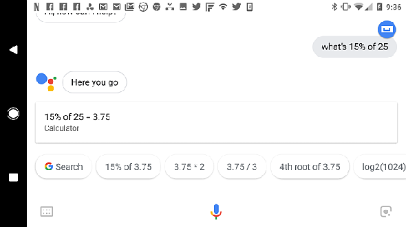 Calculateur de pourboires Google Assistant
