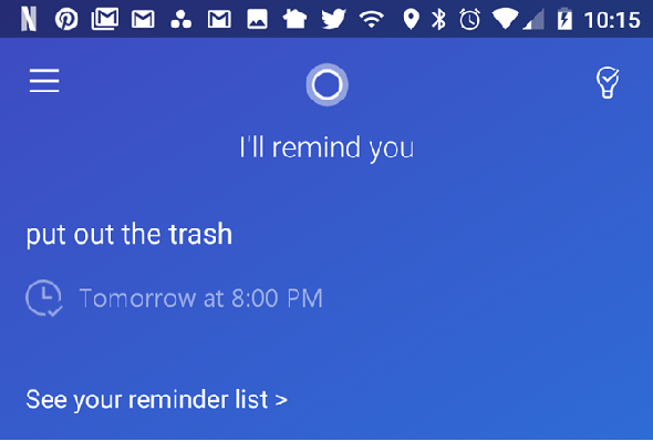 Cortana Ajouter Rappel