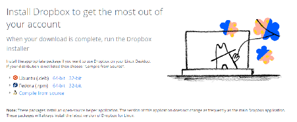 Options Linux pour Dropbox