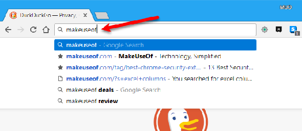 Raccourci pour taper l'URL dans Chrome