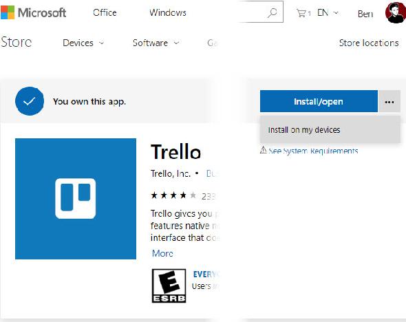 Windows 10 Installer l'application tous les périphériques