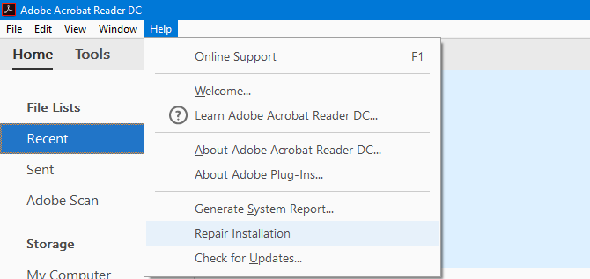 Comment réparer ou récupérer les données d'un fichier PDF corrompu Installation de réparation Adobe 670x317