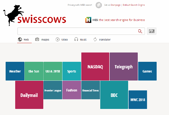 Le moteur de recherche de Swisscows préserve vos recherches sur le Web