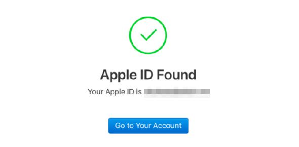identifiant Apple trouvé
