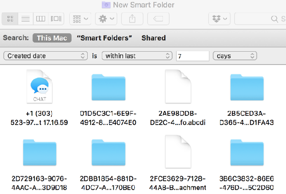 Dossiers Mac Smart Documents récents