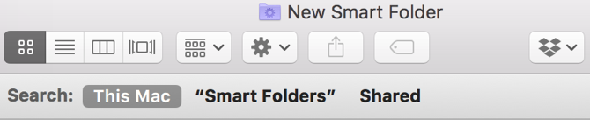 New Smart Folder Rechercher sur ce Mac