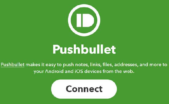 Pushbullet se connecter avec IFTTT