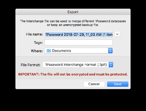 Comment basculer entre LastPass et 1Password lors de la migration de vos données 1 mot de passe export 2 e1532876649960