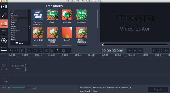Interface Movavi Screen Capture Studio