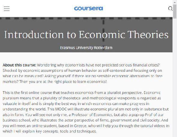 Introduction à l'économie Coursera