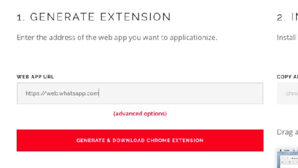 créer une extension application