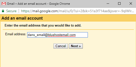 Ajouter le courrier Bluehost à Gmail