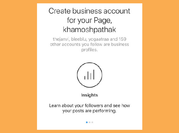 Profil d'entreprise Instagram