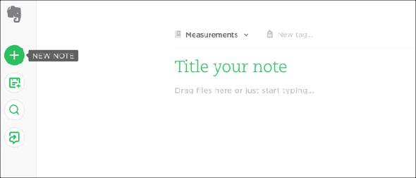 Nouvelle note Evernote