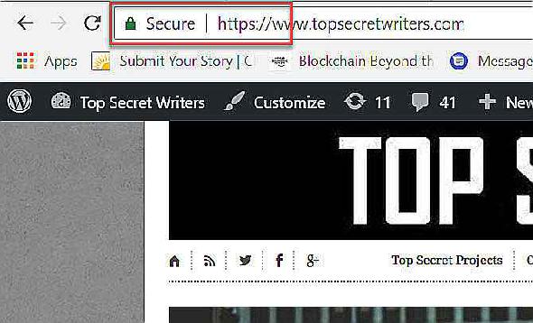 URL sécurisée https