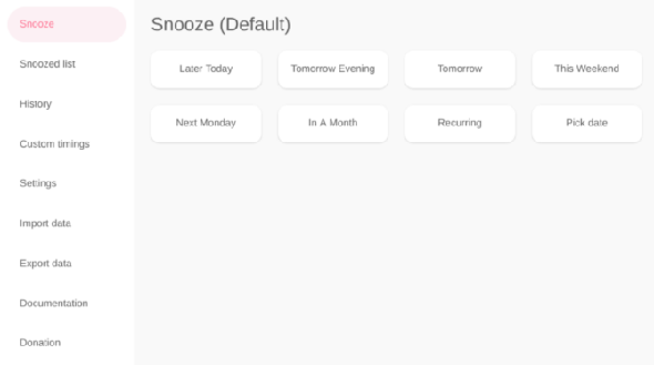 Snooze Tabs for Later et évitez les problèmes de marque-pages avec Snooze Tabby pour Chrome et Firefox