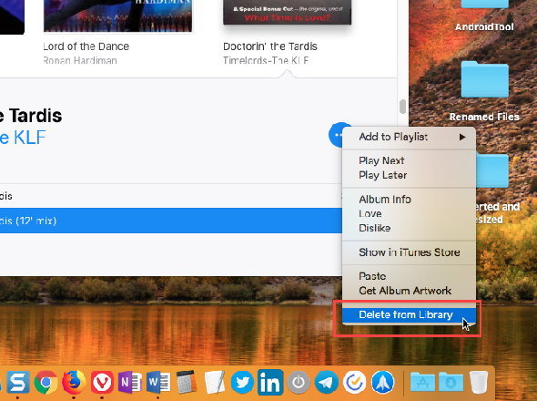 Supprimer un fichier audio dans iTunes sur Mac