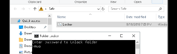 Comment protéger par mot de passe un dossier dans l'invite de commande cmd de locker Windows
